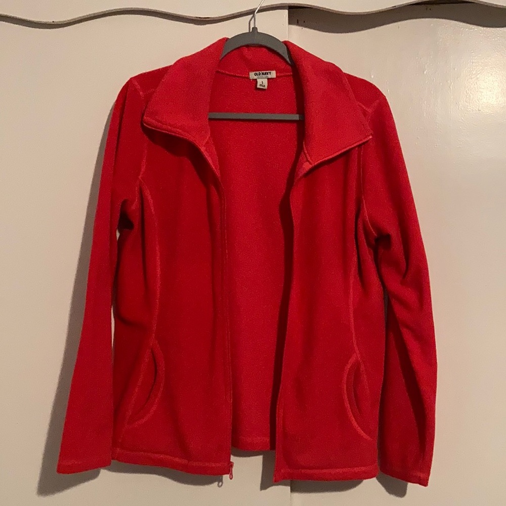 Hot pink fleece zip up